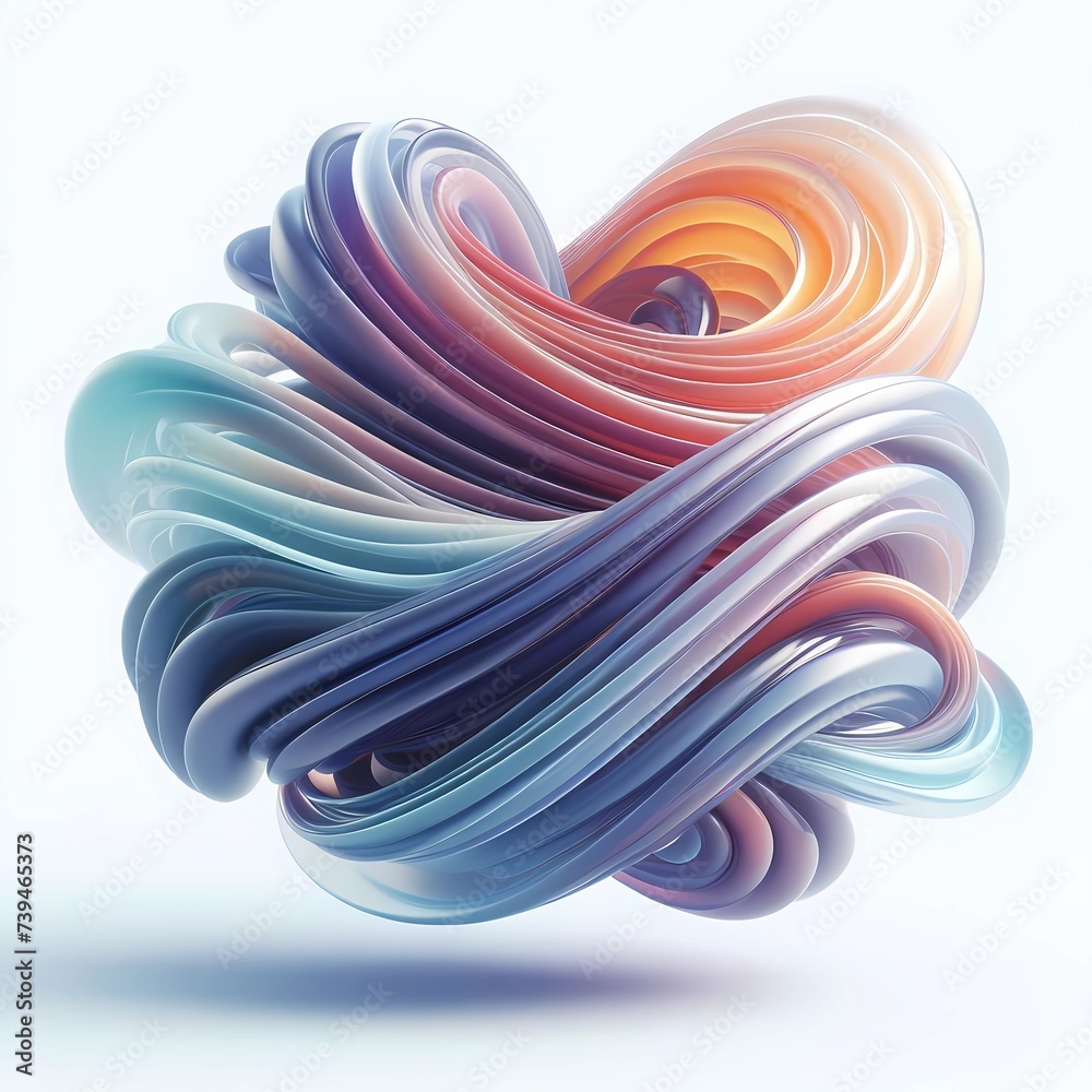 Ethereal Swirls of Colorful Harmony: A Dance of Hues and Tones