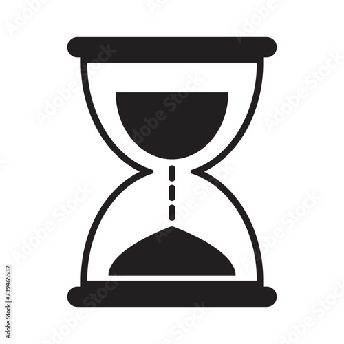 hourglass icon, sandglass timer or clock flat icon for apps and websites