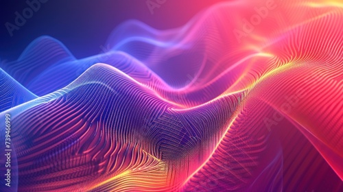 wave . Futuristic coding or Artificial Intelligence concept. glowing particles science fiction background. artificial intelligence. abstract technology background