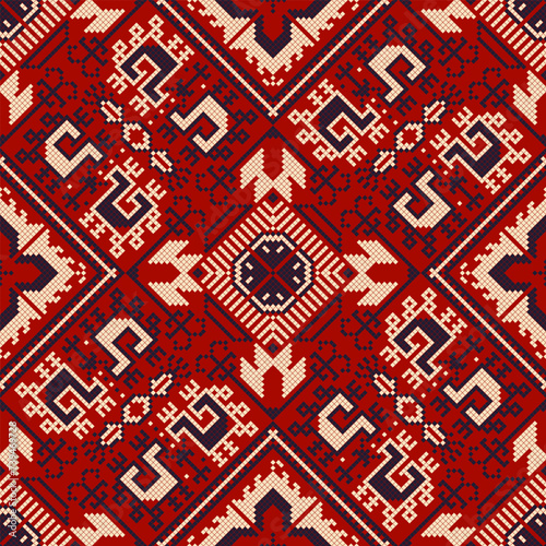 Traditional Bulgarian embroidery vector pattern
