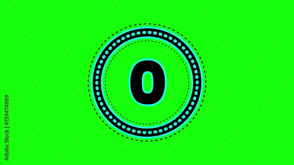 5 seconds number countdown green screen use it as 4k start from 5 seconds and counts down to 0 seconds. five to zero countdown