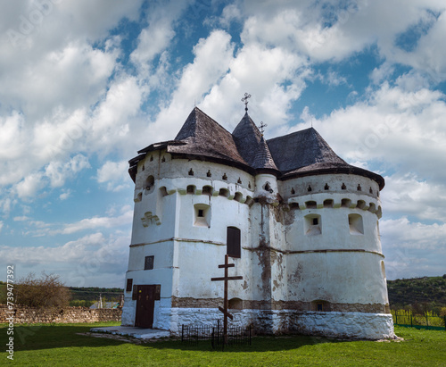 Holy Intercession Church-Fortress XIV-XVIII centuries. Sutkivtsi village, Khmelnytsky region, Ukraine.