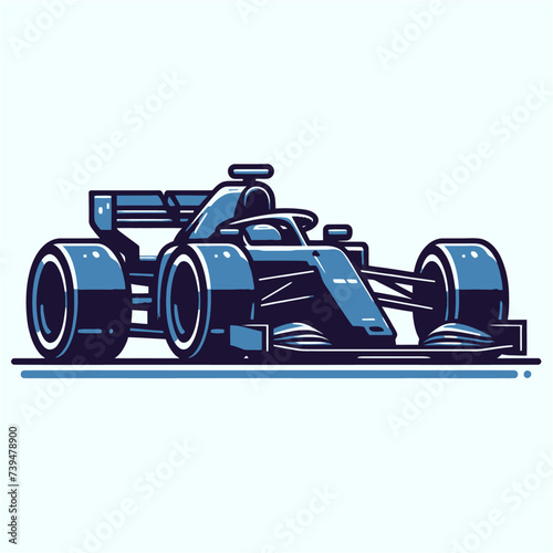 Vector Illustration of F1 Sport Car