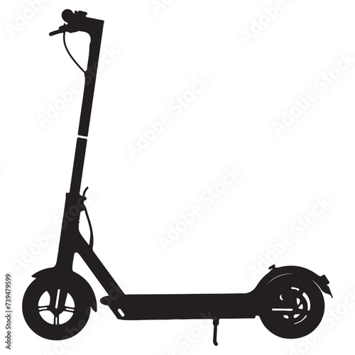 black silhouette of a Electric Scooter