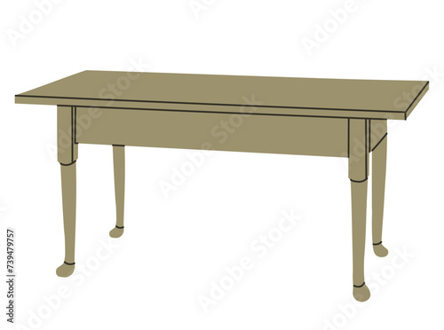 Image of desktop on supports, isolated vector