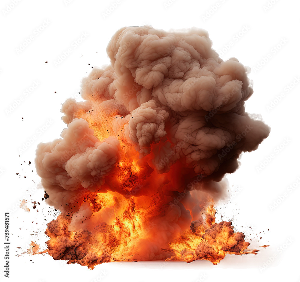 Explosion picture with flames and smoke , isolated transparent background png Explosion picture with flames and smoke , isolated transparent background png
