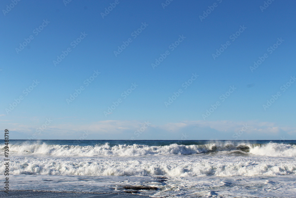 waves breaking on the beach waves breaking on the beach