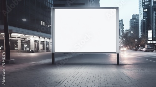 large blank billboards installed outdoors, for writing © @adha