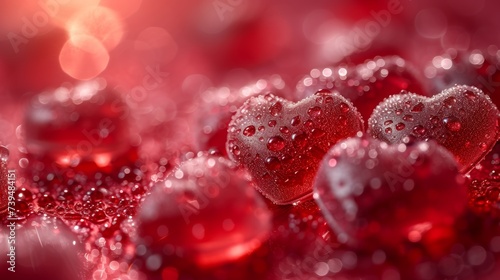 red heart on a red background