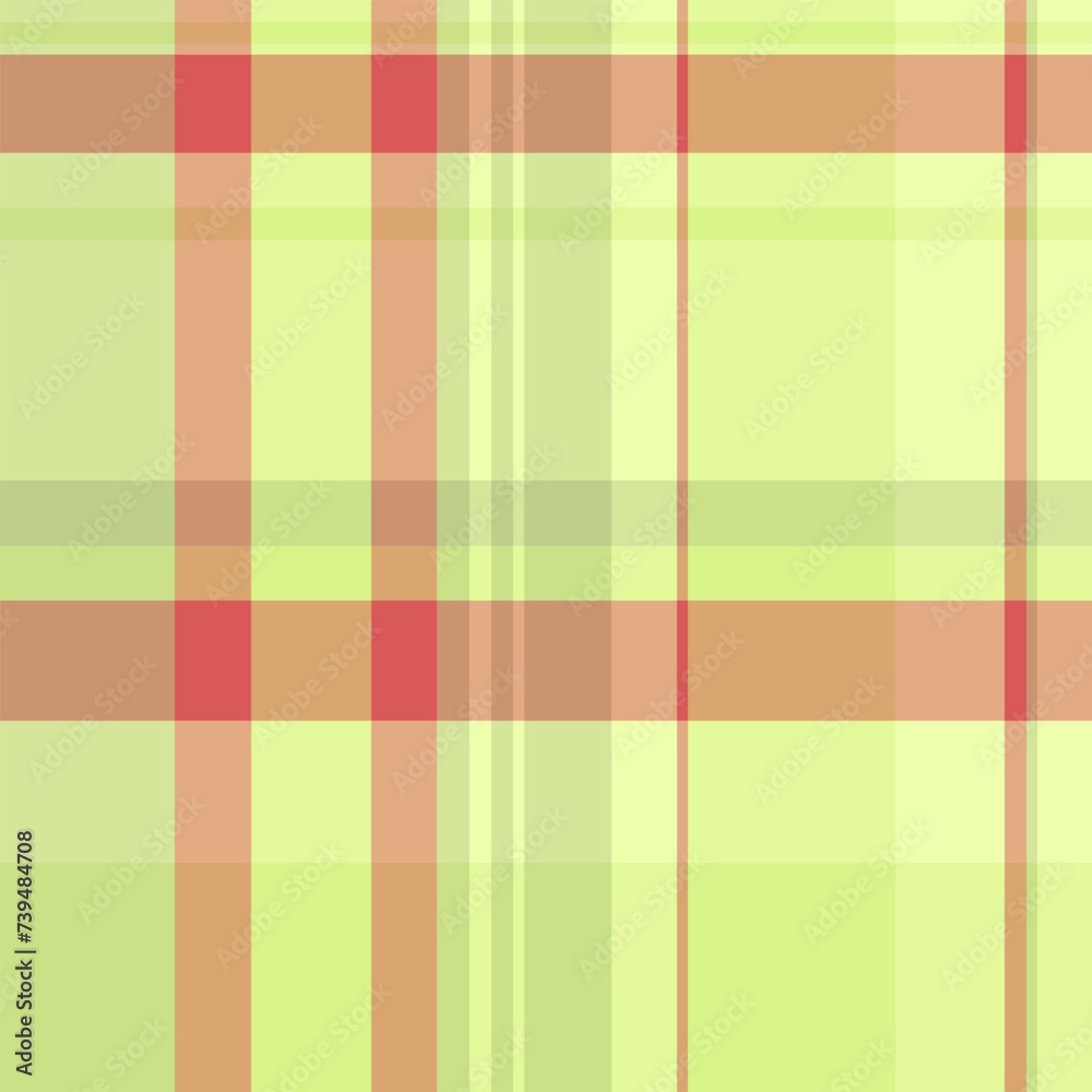 Femininity textile tartan seamless, cell background plaid vector. Cultural fabric check pattern texture in lime and orange colors. Femininity textile tartan seamless, cell background plaid vector. Cultural fabric check pattern texture in lime and orange colors.