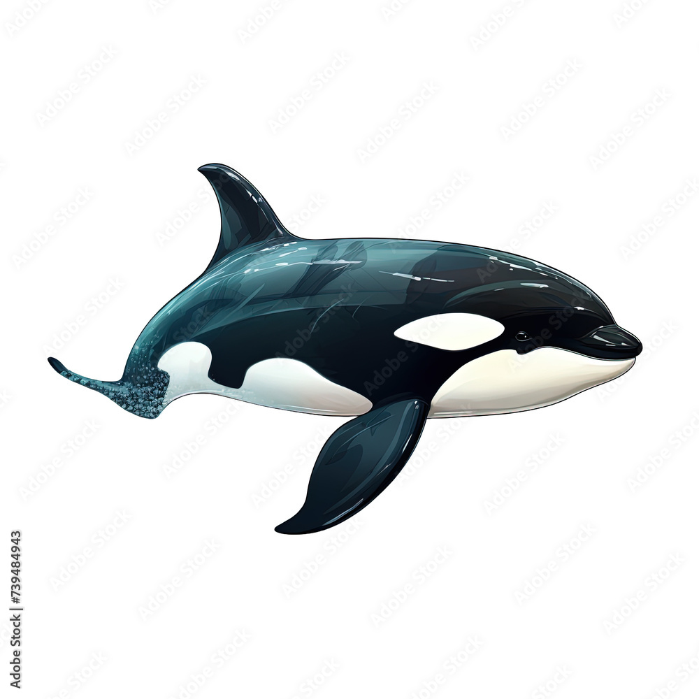 Orca fish isolated on white or transparent background Orca fish isolated on white or transparent background
