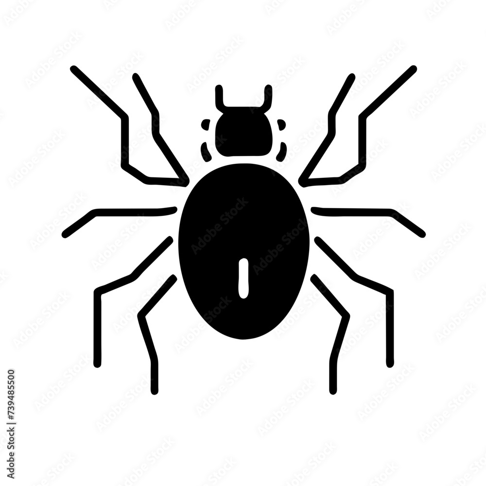 Halloween Spider's Web Vector: Black Spider on White Background, Illustrating a Danger Insect- Perfect for October Holiday Flyer Mockup. Halloween Spider's Web Vector: Black Spider on White Background, Illustrating a Danger Insect- Perfect for October Holiday Flyer Mockup.