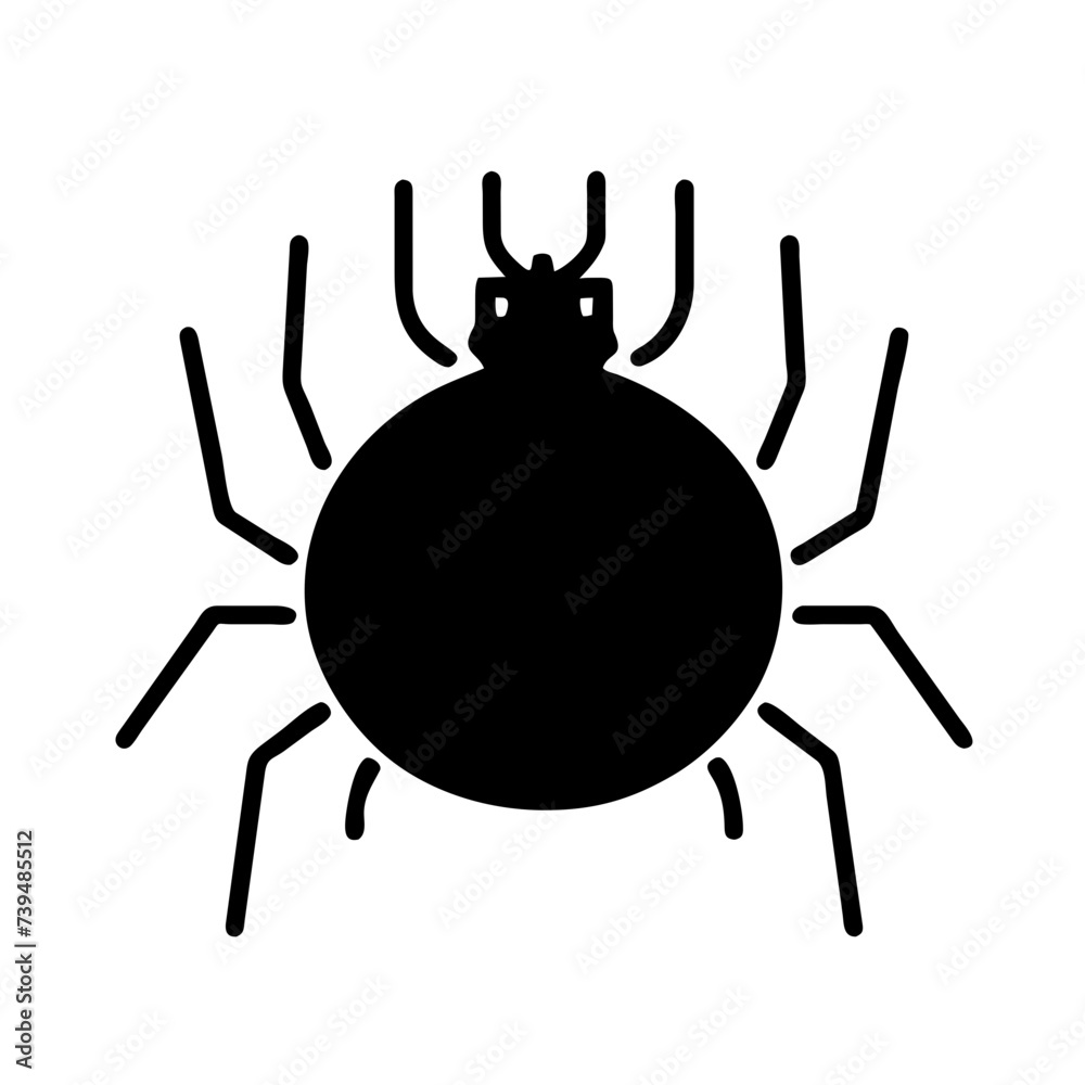 Halloween Spider's Web Vector: Black Spider on White Background, Illustrating a Danger Insect- Perfect for October Holiday Flyer Mockup. Halloween Spider's Web Vector: Black Spider on White Background, Illustrating a Danger Insect- Perfect for October Holiday Flyer Mockup.