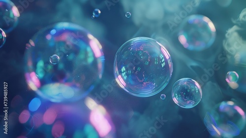 Soap bubble texture, pattern, background Generative AI