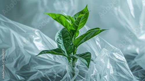 sprout in a plastic bag ecology.