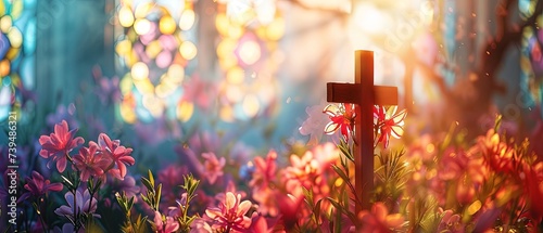 Easter Resurrection Stained Glass Background

 photo