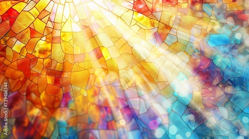 Easter Resurrection Stained Glass Background