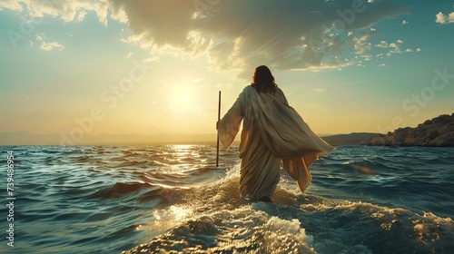 Jesus Christ Walking on Water: Sea of Galilee

