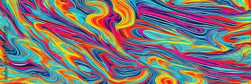 Abstract psychedelic background with creative wave design, wavy illustration with layered texture, modern psychic liquid art graphic for print or web purpose - Generative ai
