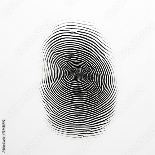 Human Man Fingerprint. isolated on white background
