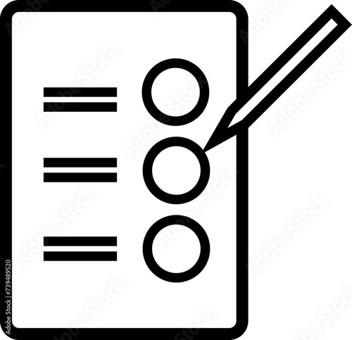 Icon politische Wahlen / Briefwahl / Stimmzettel / Wahlurne / Abstimmung
