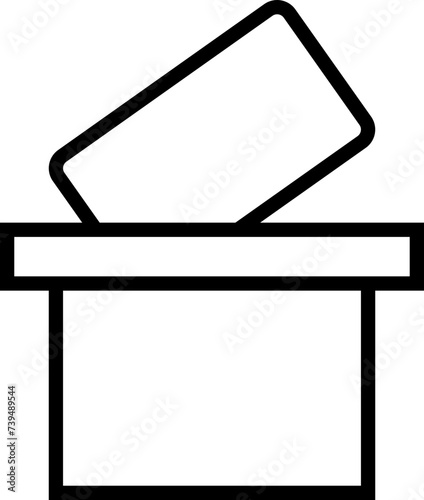 Icon politische Wahlen / Briefwahl / Stimmzettel / Wahlurne / Abstimmung