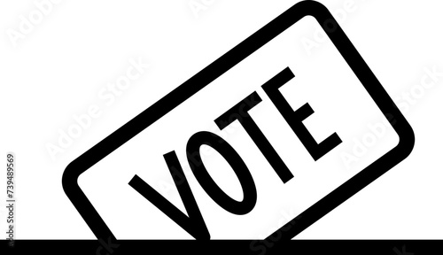 Icon politische Wahlen / Briefwahl / Stimmzettel / Wahlurne / Abstimmung