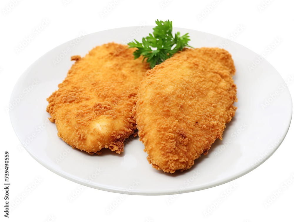 chicken nugget on white background chicken nugget on white background