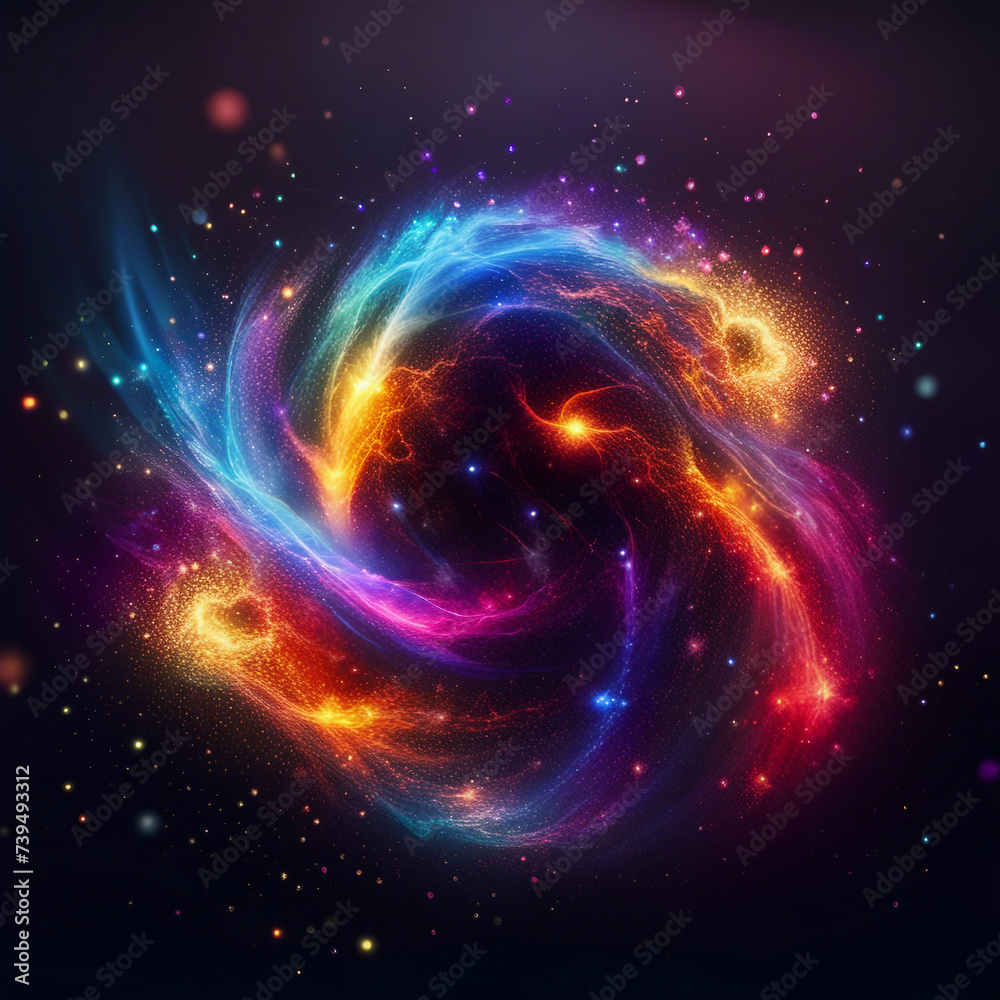 colorful blast energy illustration background