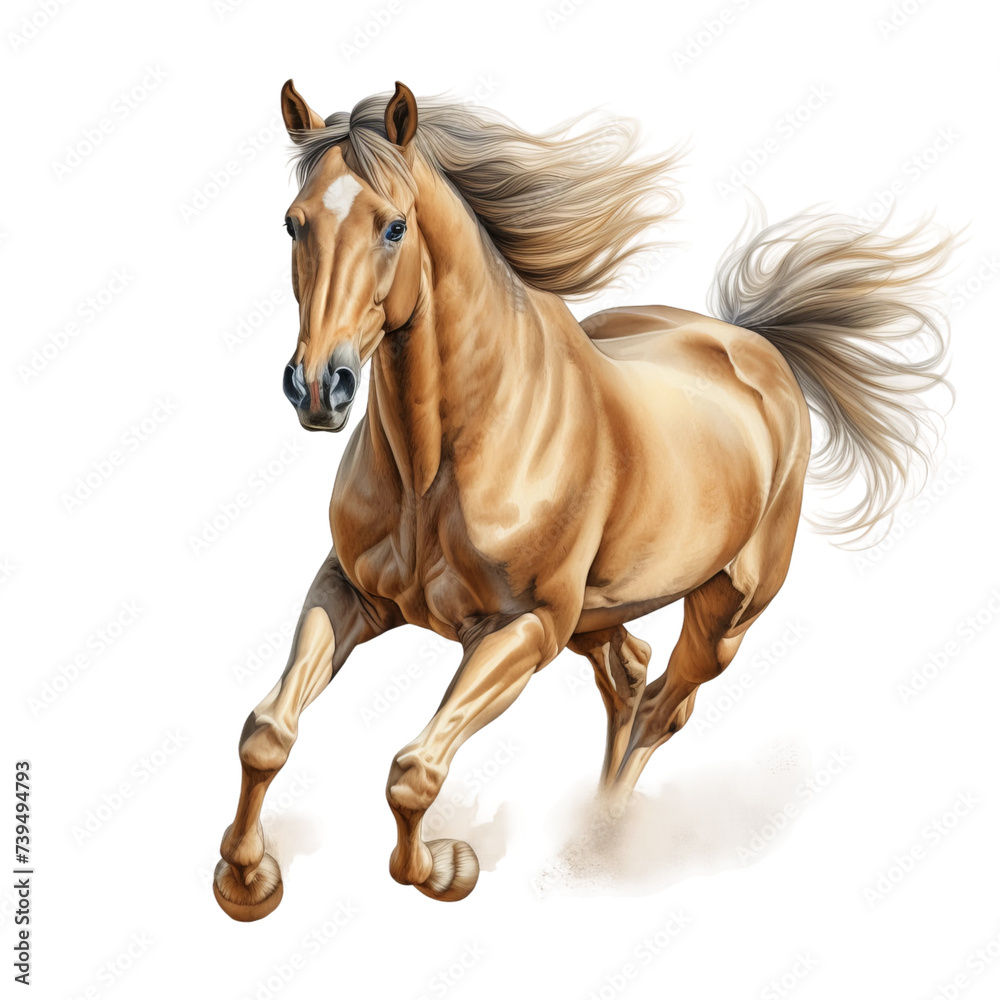 Obraz premium horse isolated on white background