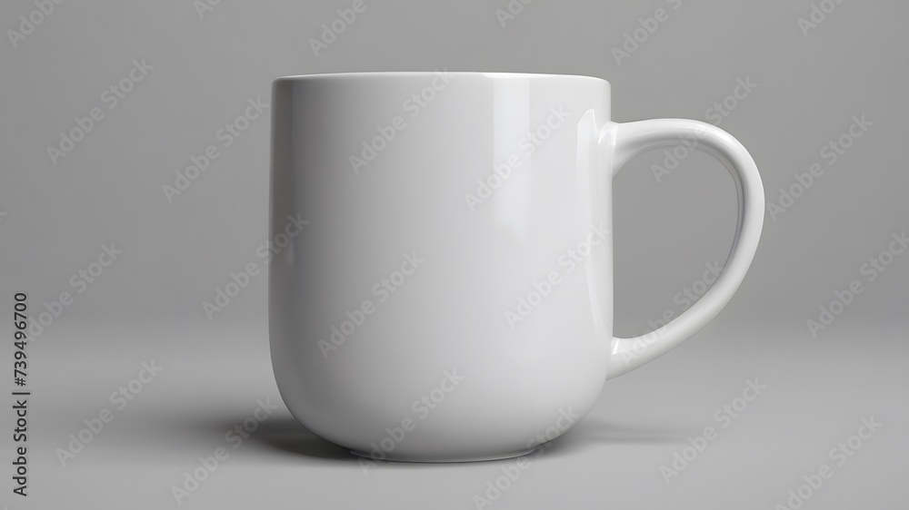 Fototapeta premium Blank white cup isolated. Mockup concept
