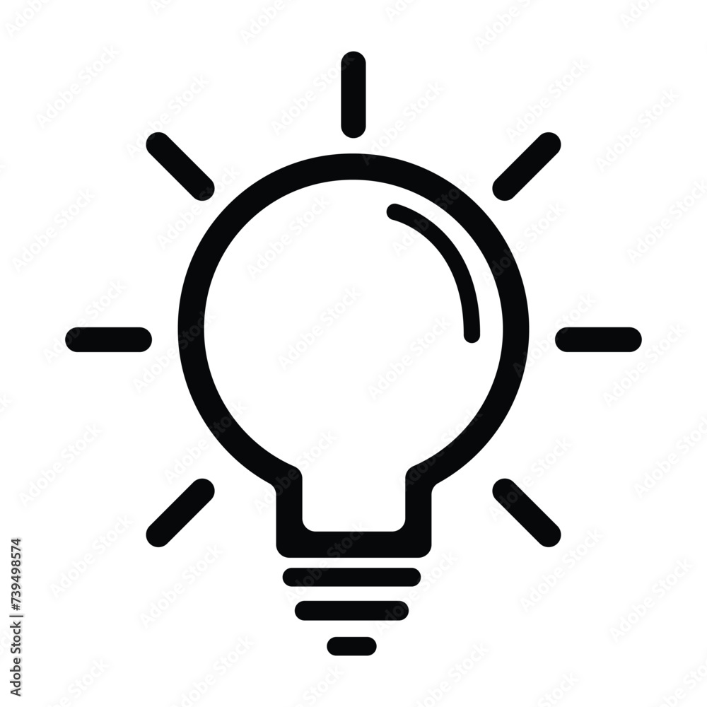 Light Bulb line icon vector, isolated on white background. Idea sign, solution, thinking concept. Lighting Electric lamp. Electricity, shine. Trendy Flat style for graphic design, Web site, UI. EPS 10 Light Bulb line icon vector, isolated on white background. Idea sign, solution, thinking concept. Lighting Electric lamp. Electricity, shine. Trendy Flat style for graphic design, Web site, UI. EPS 10