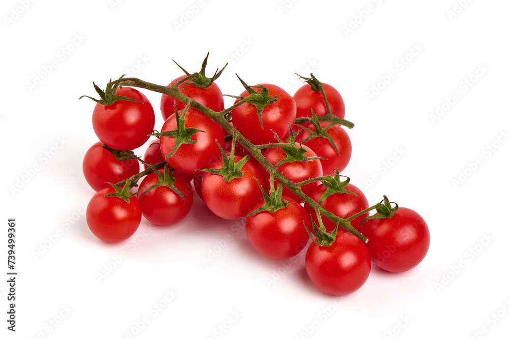 Heap of fresh cherry tomatoes, isolated on white background. Heap of fresh cherry tomatoes, isolated on white background.