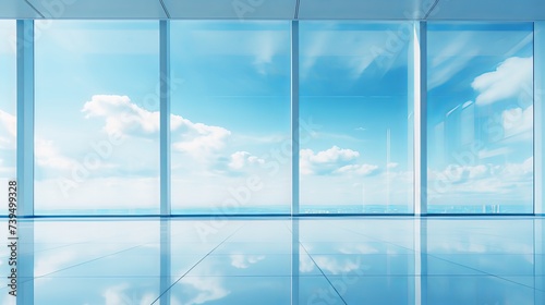 Abstract business interior  view of sky