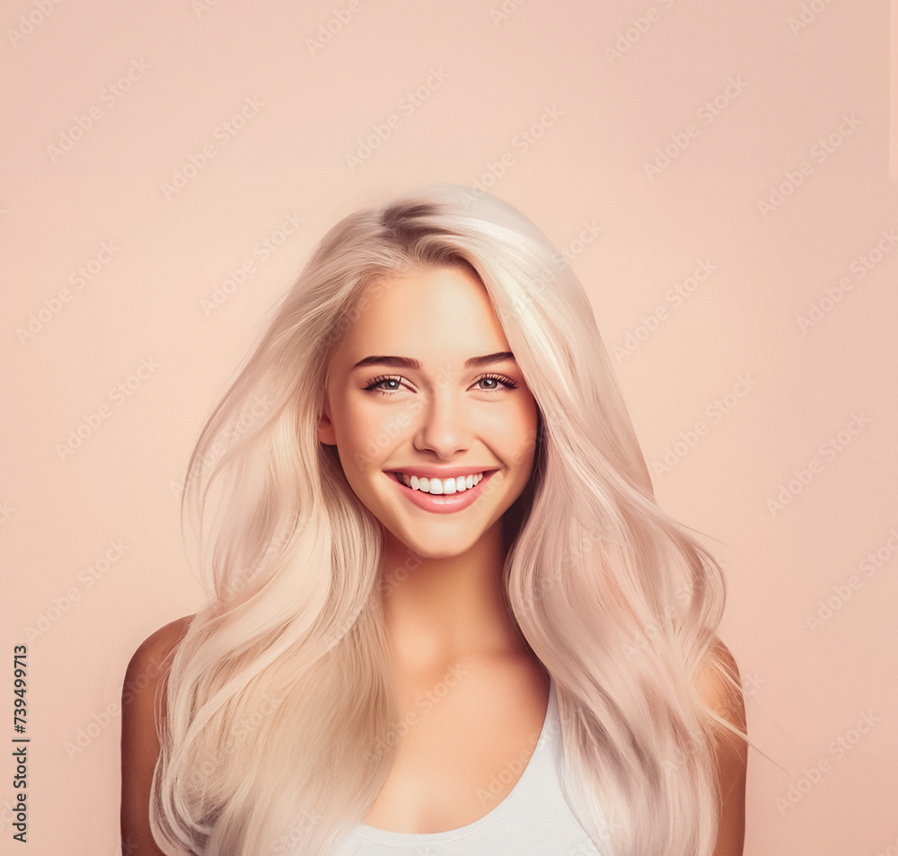 portrait of a happy blonde woman portrait of a happy blonde woman