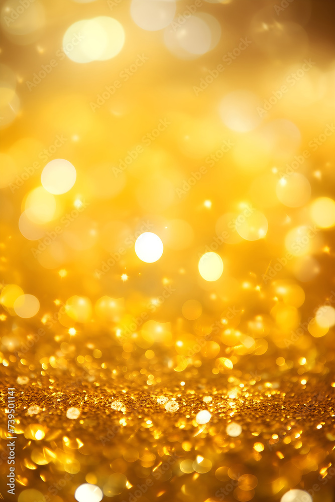 Abstract golden bokeh and glitter background. Blurred lights effect. Holiday celebration and festive concept. Image for wallpaper, poster, banner, greeting card. Abstract golden bokeh and glitter background. Blurred lights effect. Holiday celebration and festive concept. Image for wallpaper, poster, banner, greeting card.