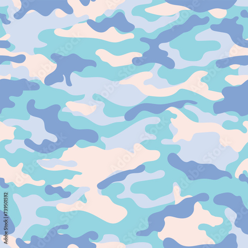 Arctic military camouflage. Vector camouflage pattern for army.