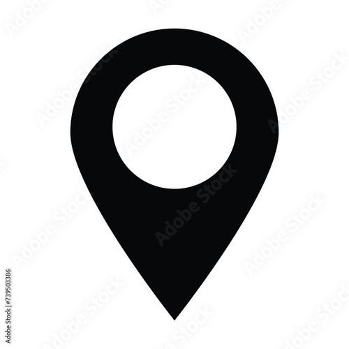Location icon. Pin, Position, Map Pin icon vector isolated on white background, EPS 10 photo