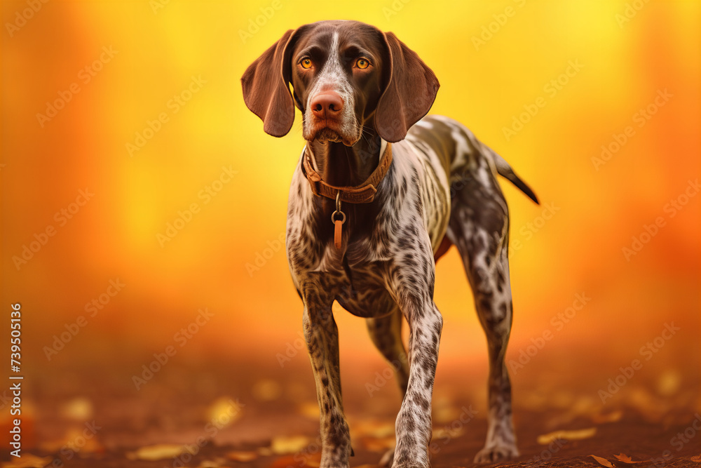 Autumnal Majesty: A Dogs Banner Against the Vivid Golden Sunset Palette Autumnal Majesty: A Dogs Banner Against the Vivid Golden Sunset Palette