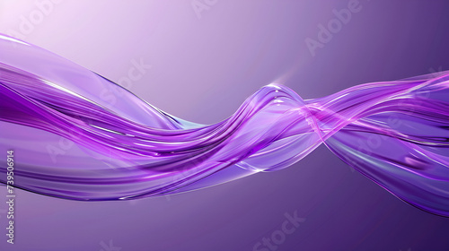 Light background is crossed in the center from left to right by a bright, chrome, purple purple wave reflecting light