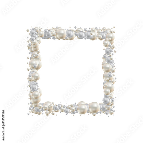 Photo frame made of round colored shapes. Sample. Eps 10