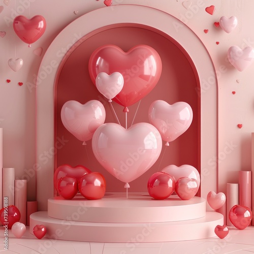 valentine's day poster template with large copy space for text