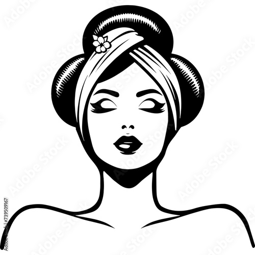 Portrait Girl With Closing Eyes 