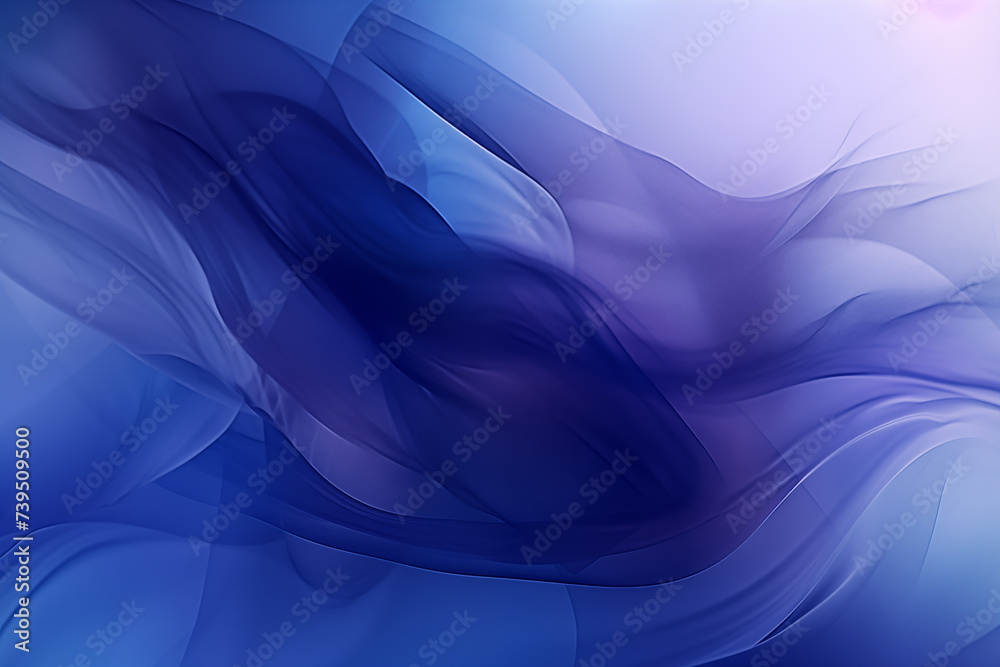 Obraz premium Ethereal Blue Waves: Abstract Art