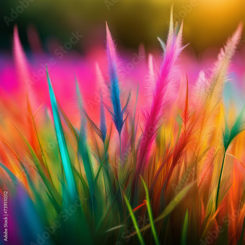colorful grass illustration background