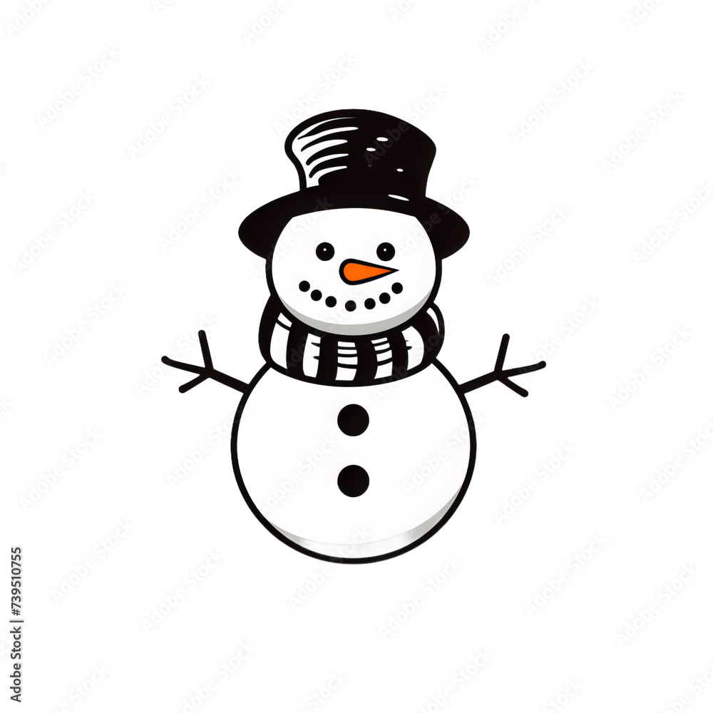 snowman isolated on white