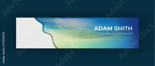 Modern technology smarter LinkedIn cover or banner design of liquid mesh vibrant and soft green yellow gradient smooth lighter color background
