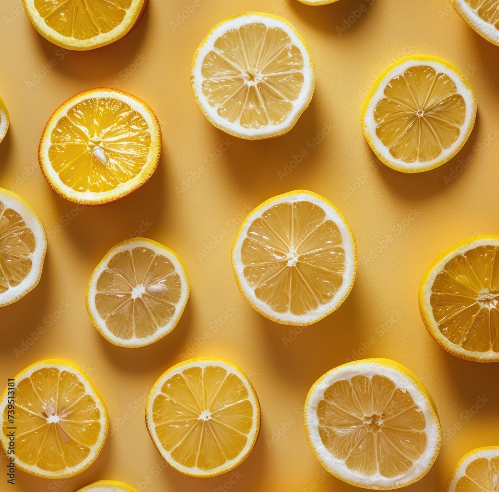 citrus fruit on a golden background