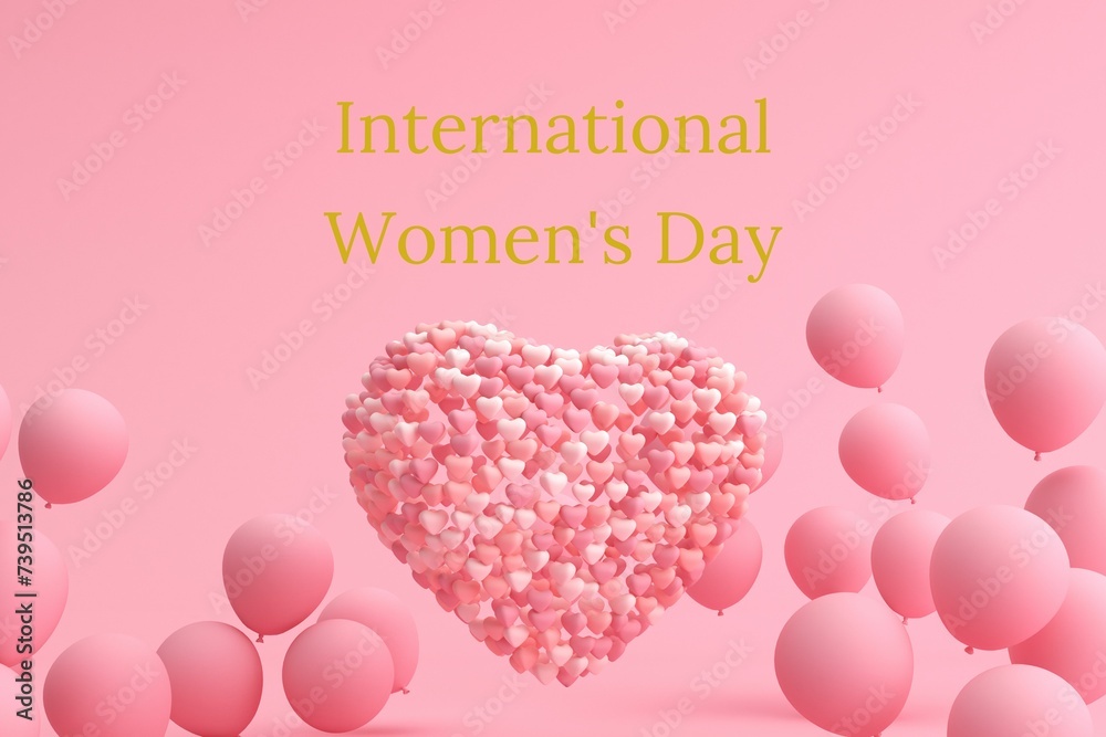 International Women's Day. Vector illustration International Women's Day greeting card. Womens day Greeting with text 8th March International women's day
