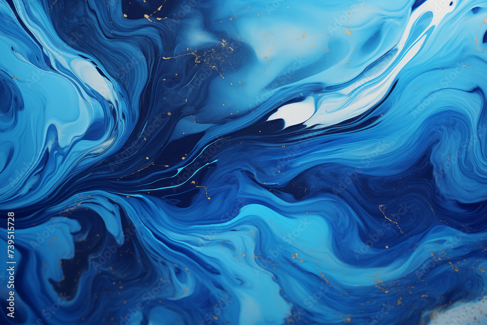 Ethereal Blue Marble Texture with Golden Veins Ethereal Blue Marble Texture with Golden Veins